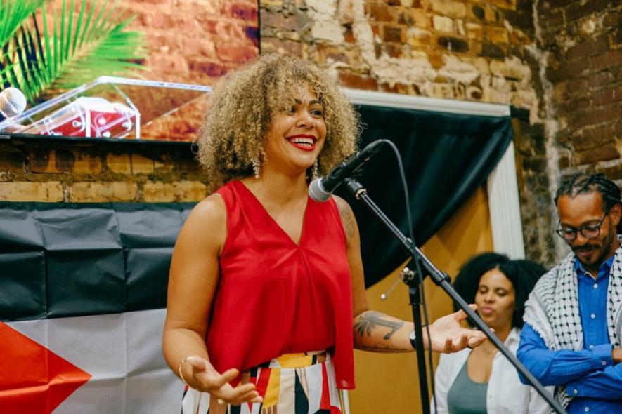 Claudia De la Cruz at a campaign event in the Bronx, New York (Photo: the Party for Socialism and Liberation)