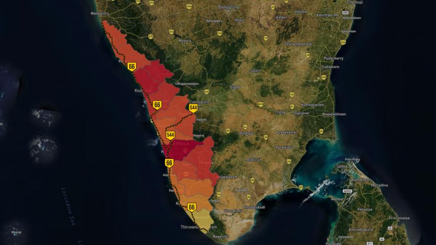 Highway affected in Kerala 